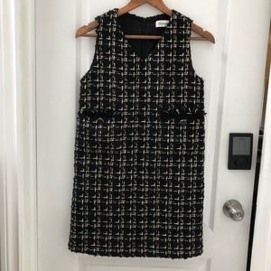 Black and Gold Tweed Dress